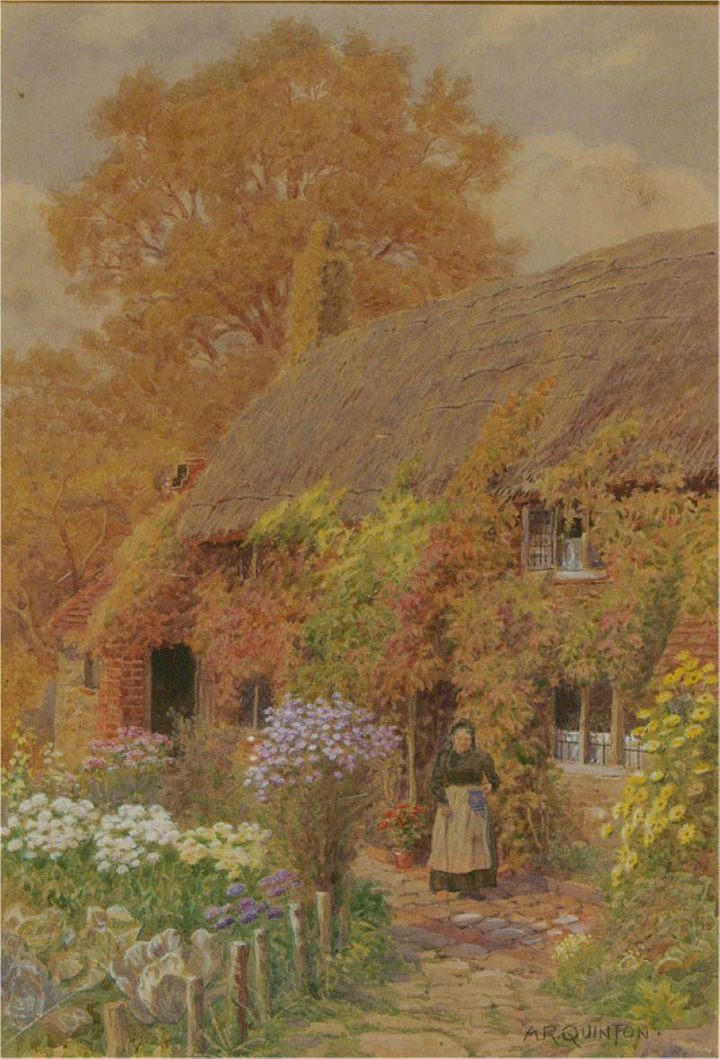 Alfred Robert Quinton (1853-1934) - Early 20thC Watercolour, Granny's Cottage 1