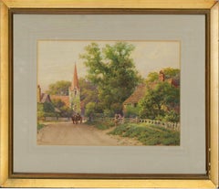 Antique Fred Walmsley - Signed Early 20th Century Watercolour, A Picturesque Village