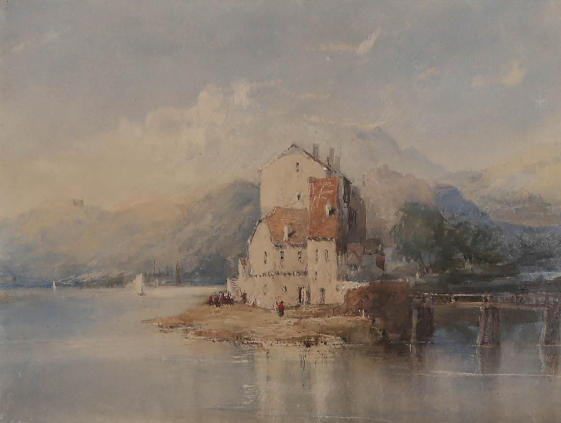 Attrib. Thomas Myles Richardson (1813-1890) - 19thC Watercolour, On The Moselle For Sale 1