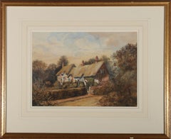 Frederick Hines (1875-1928) - Framed Watercolour, Anne Hathaway's Cottage