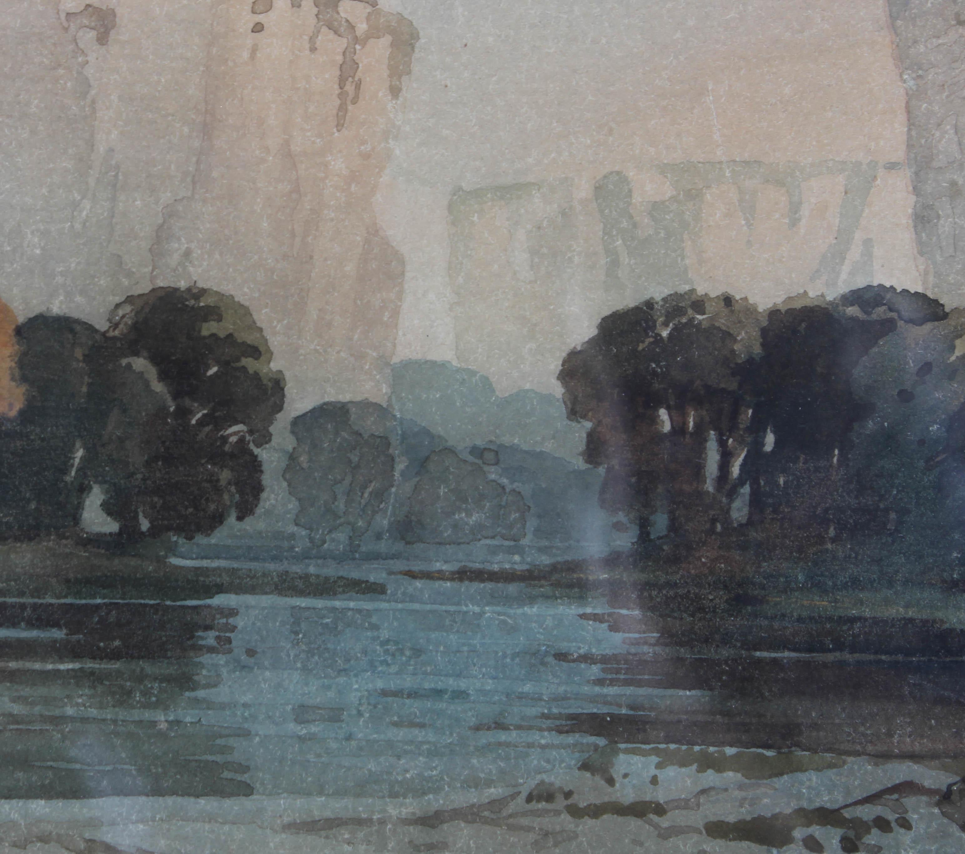 Percy Lancaster RBA RI (1878-1950) - Framed Watercolour, The gorge For Sale 3