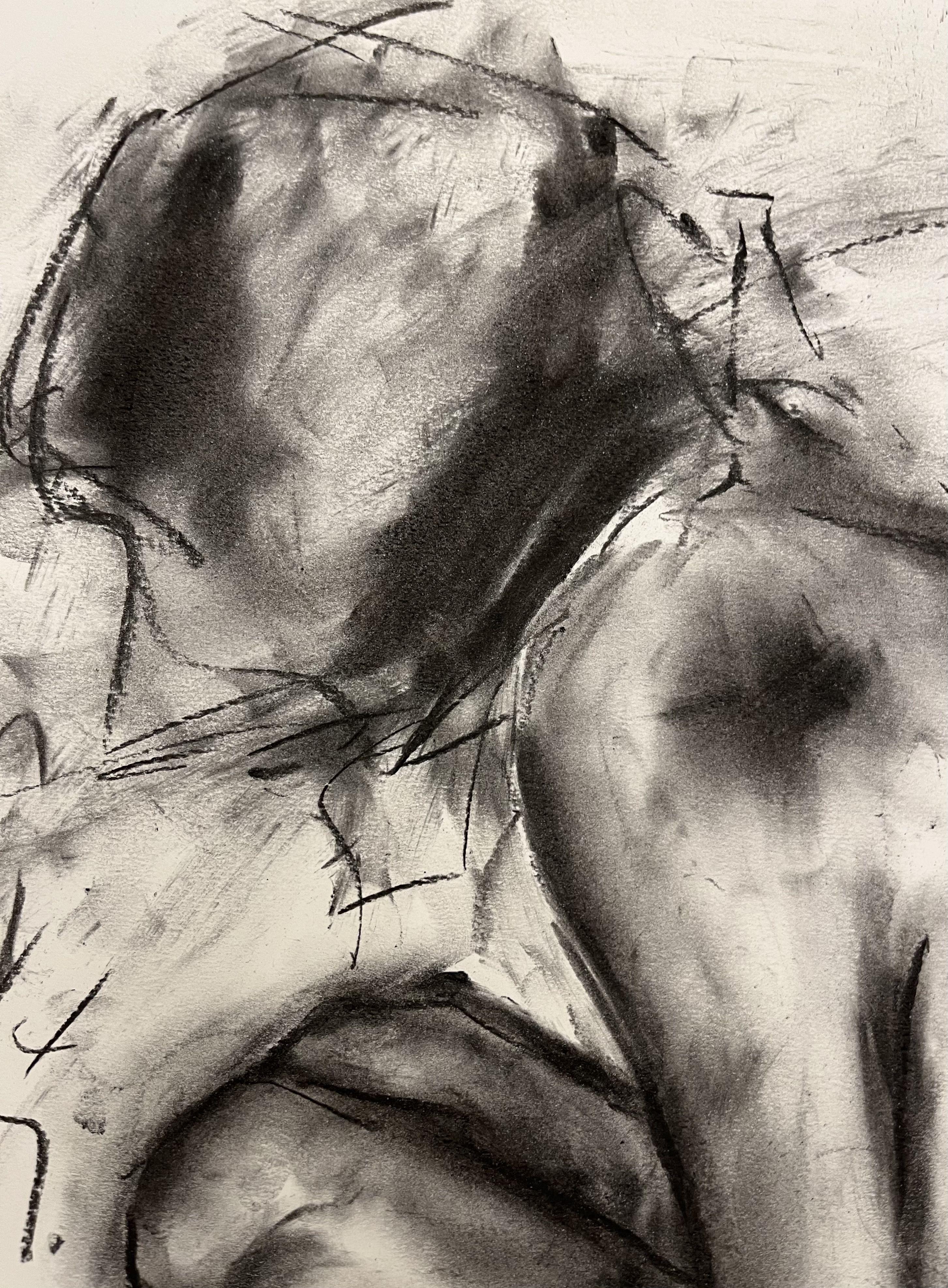 Fiction, dessin, fusain sur papier 1