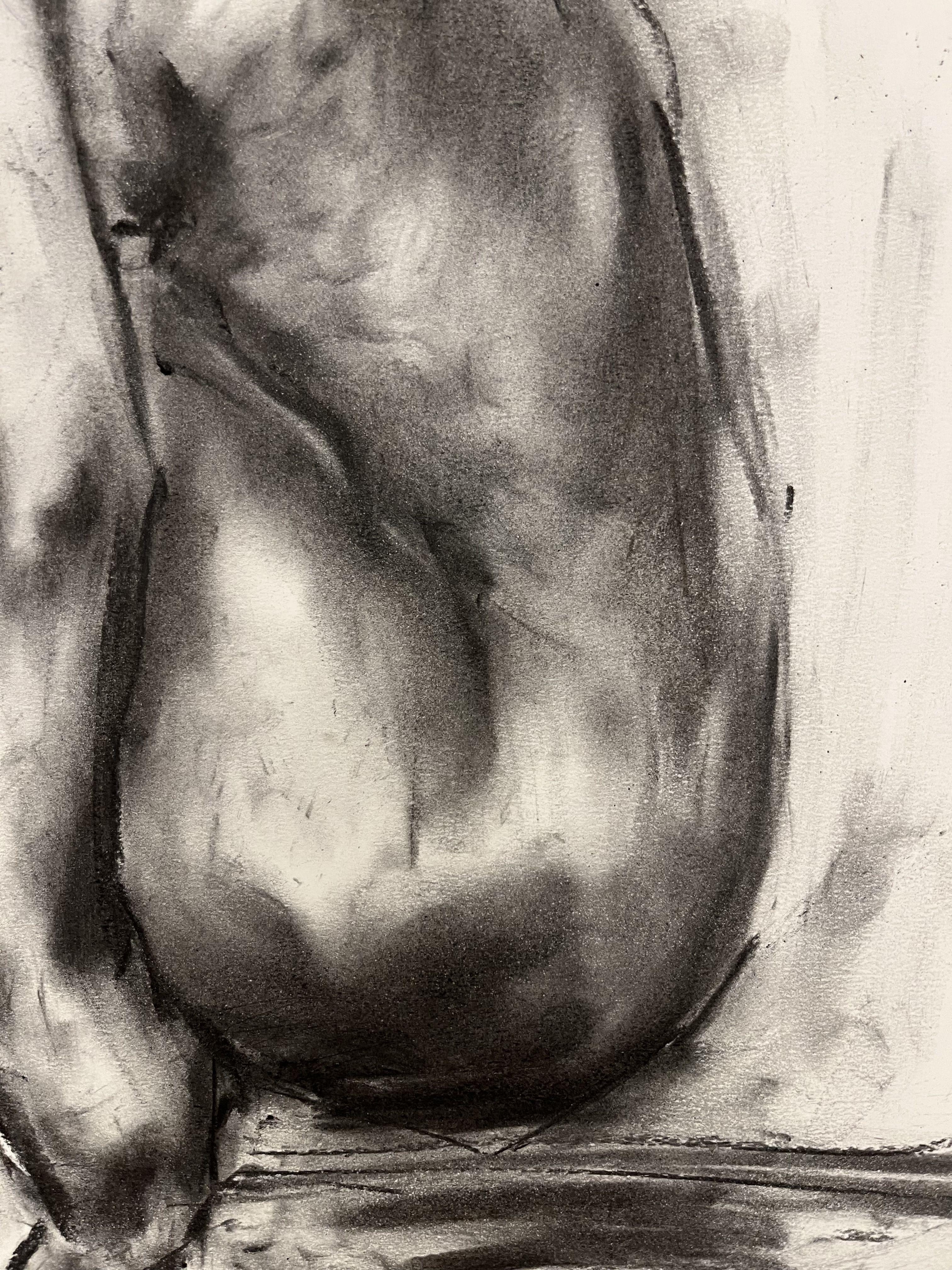 Fiction, dessin, fusain sur papier - Impressionnisme Art par James Shipton