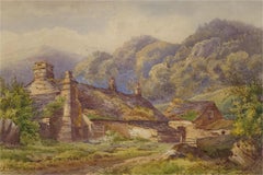 W. Barrow - Late 19th Century Watercolour, Hillside Cottage