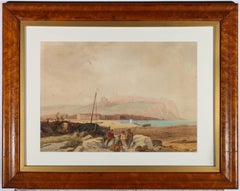 Antique William Henry Harford (1840-1917) - Framed Watercolour, Fisherman Scene