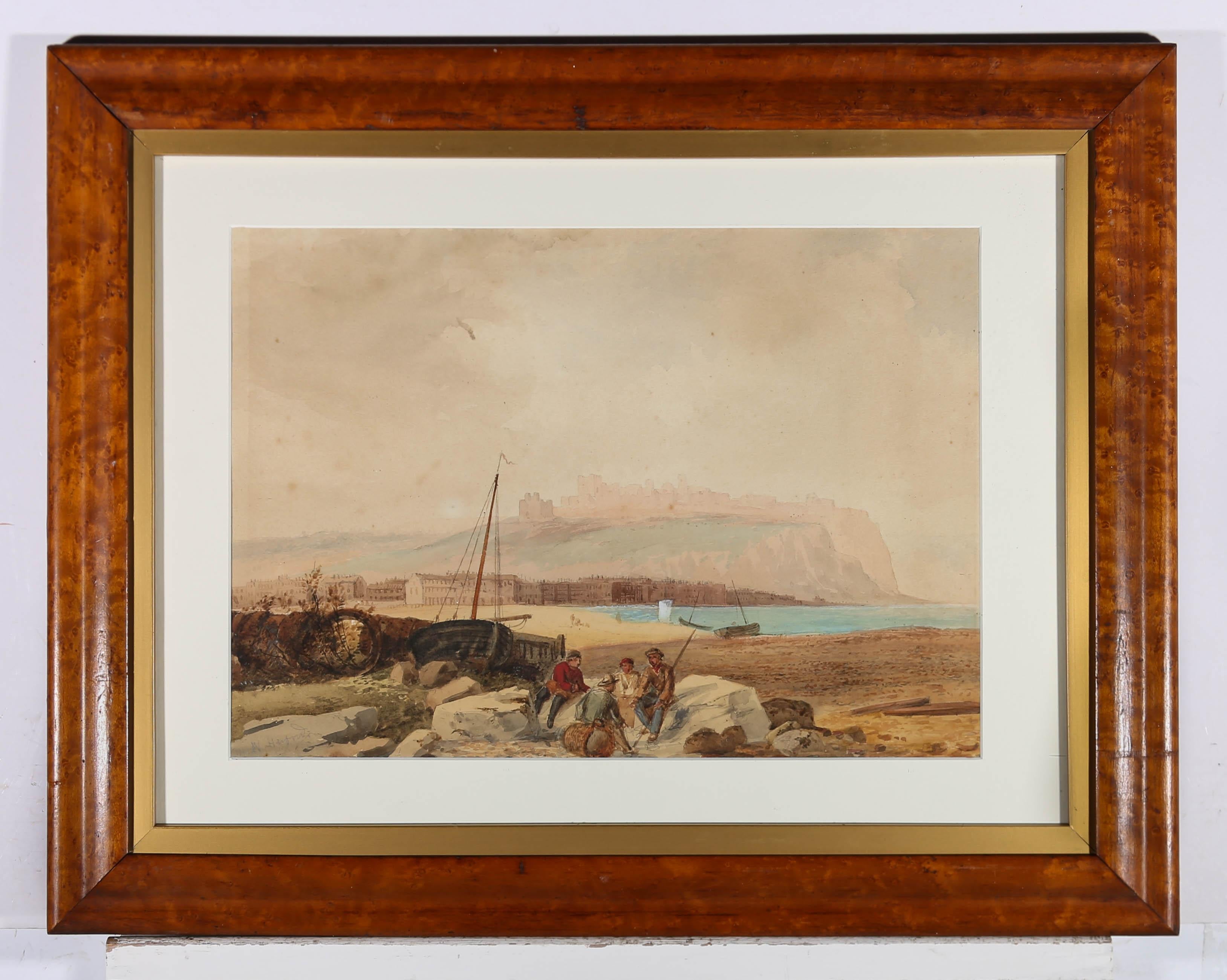 William Henry Harford (1840-1917) - Framed Watercolour, Fisherman Scene For Sale 2