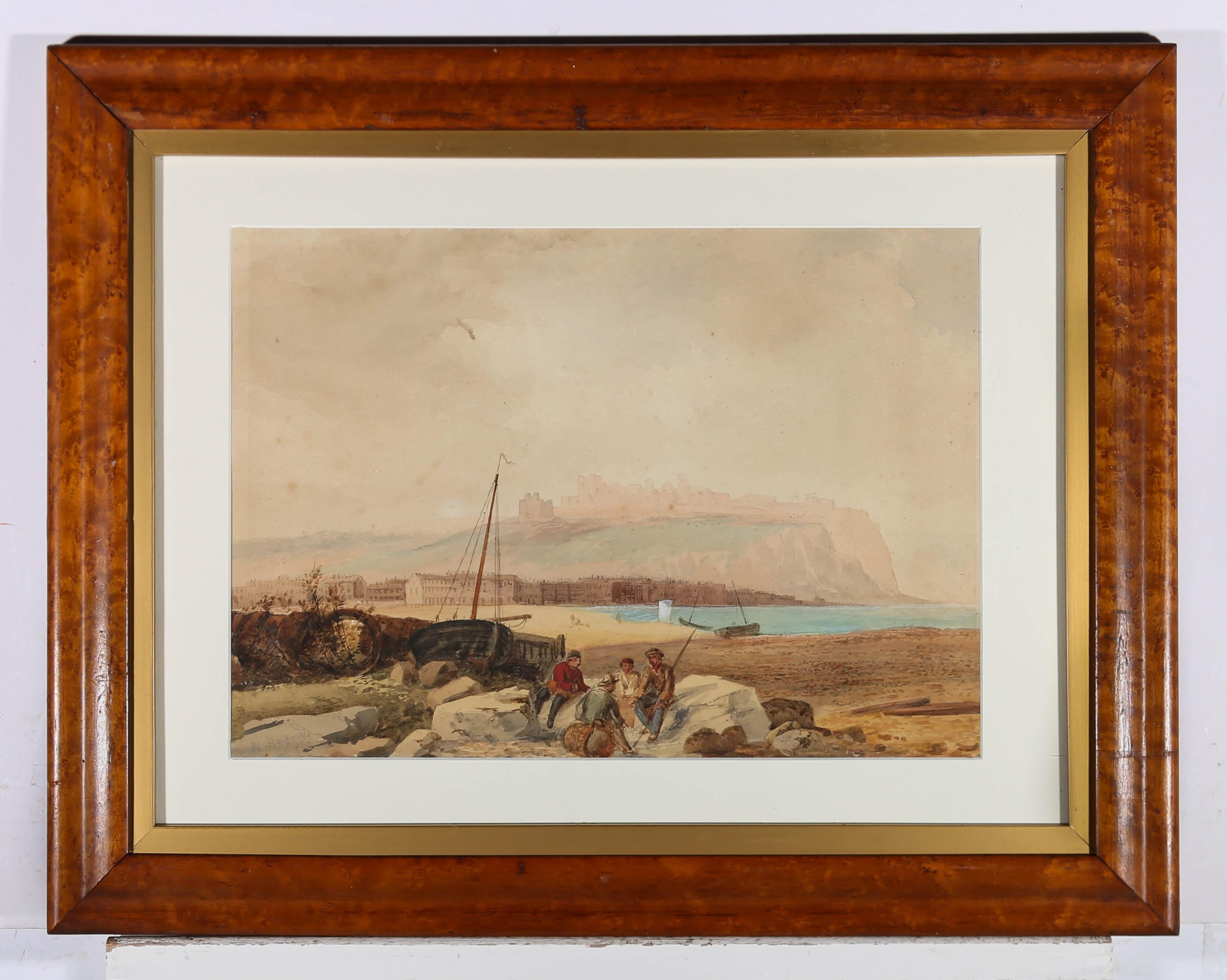 William Henry Harford (1840-1917) - Aquarelle encadrée, Scène de pêcheur en vente 2