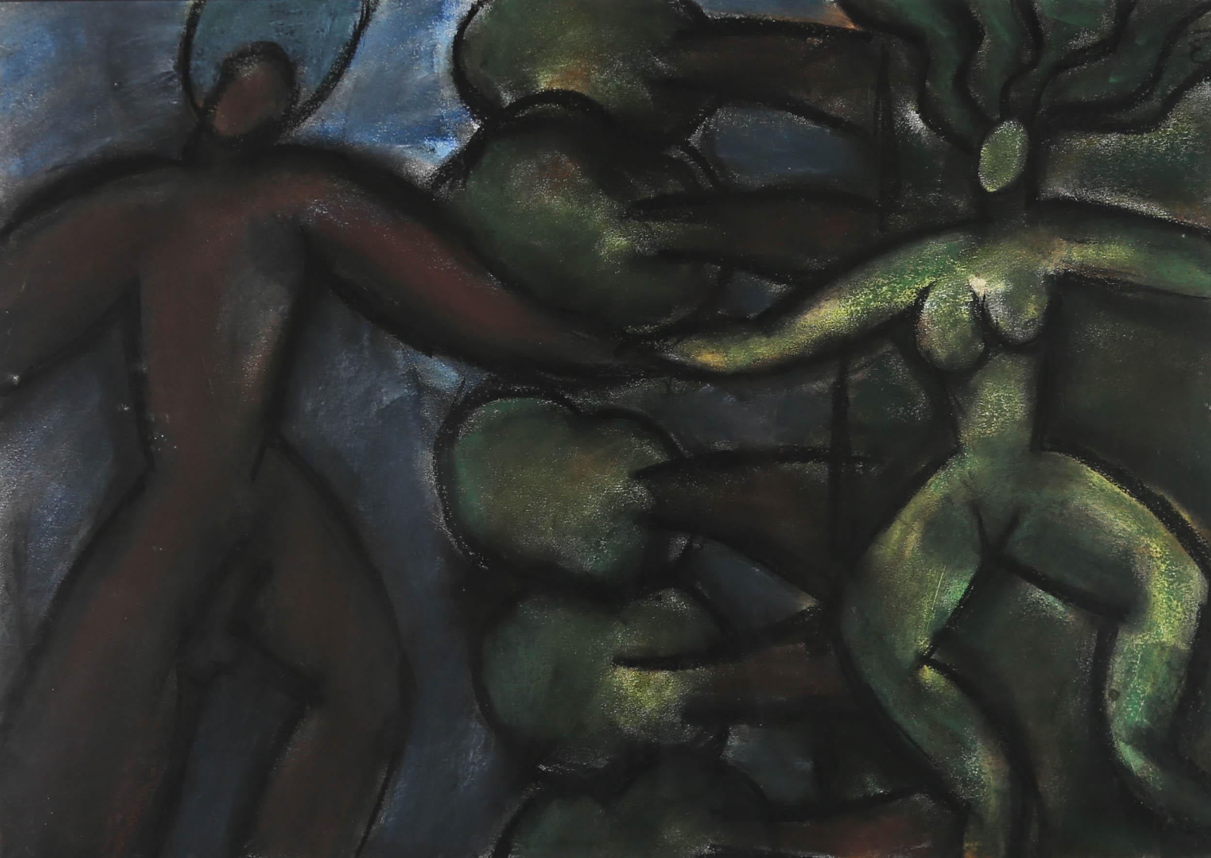 Pastellfarbenes 20. Jahrhundert – Der himmlische Tanz – Art von Unknown