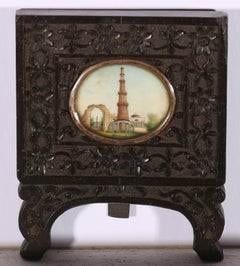 Aquarelle miniature d'Anglo-Inde du milieu du 19e siècle - Grand Tour