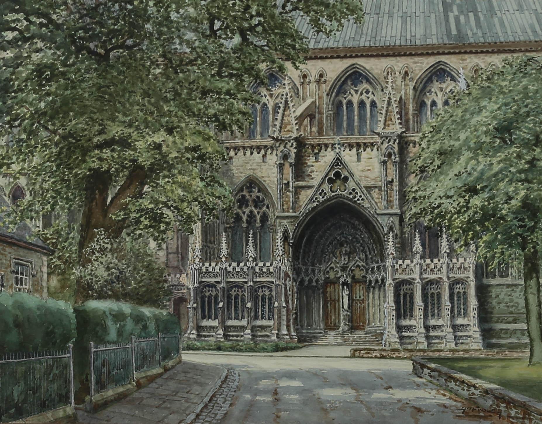 Albert H. Findley (1880-1975) - Acquerello del XX secolo, Cattedrale di Lincoln 1