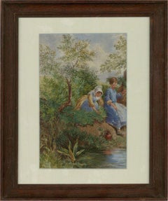 Follower of Myles Birket Foster - Late 19th Century Watercolour, By the River