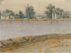 Arthur Severn (1841-1931) - Monogrammed 1893 Watercolour, The River Bank
