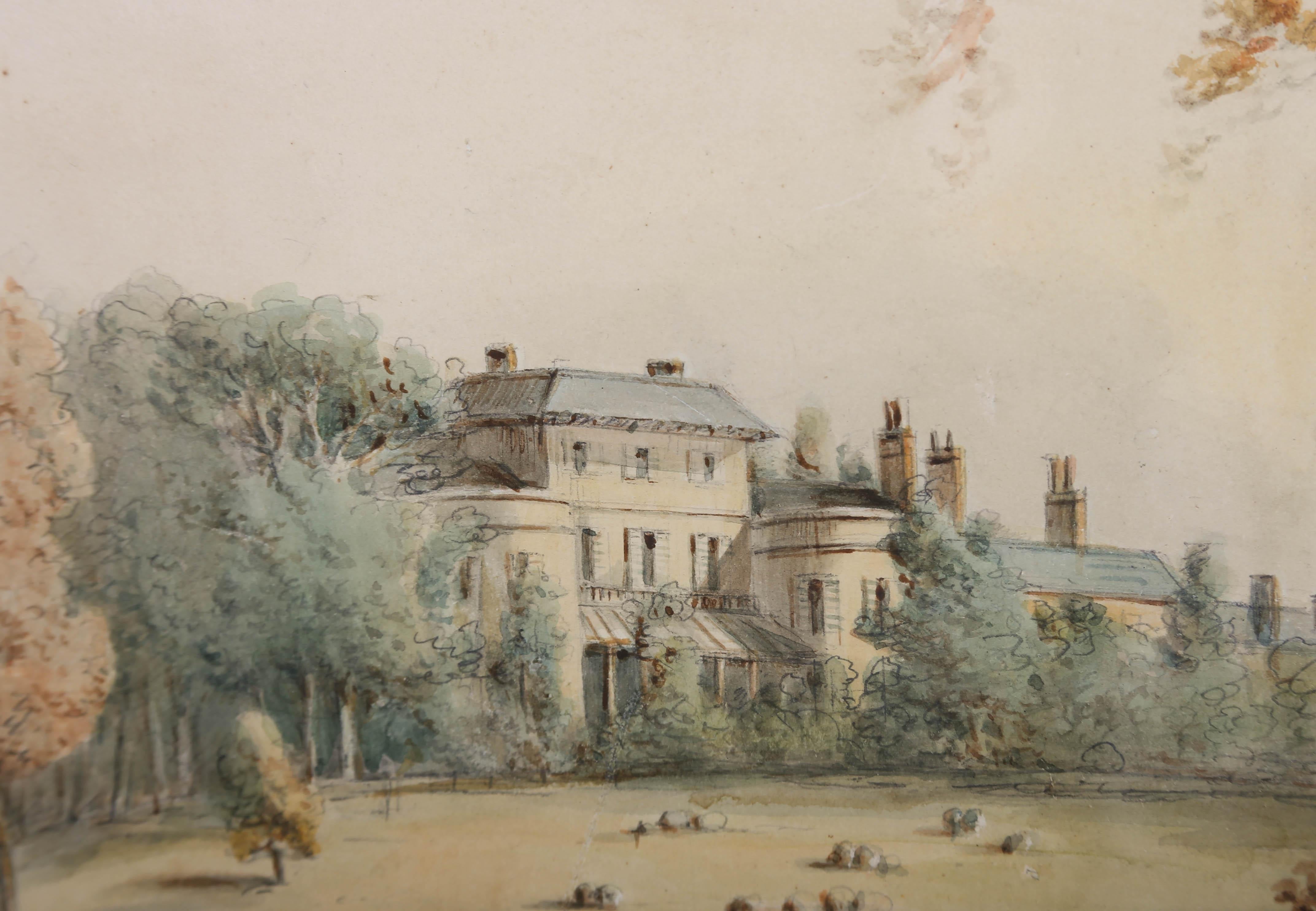 Circle of Robert Hills (1769-1844) - Aquarelle encadrée, Parkland Livestock 4
