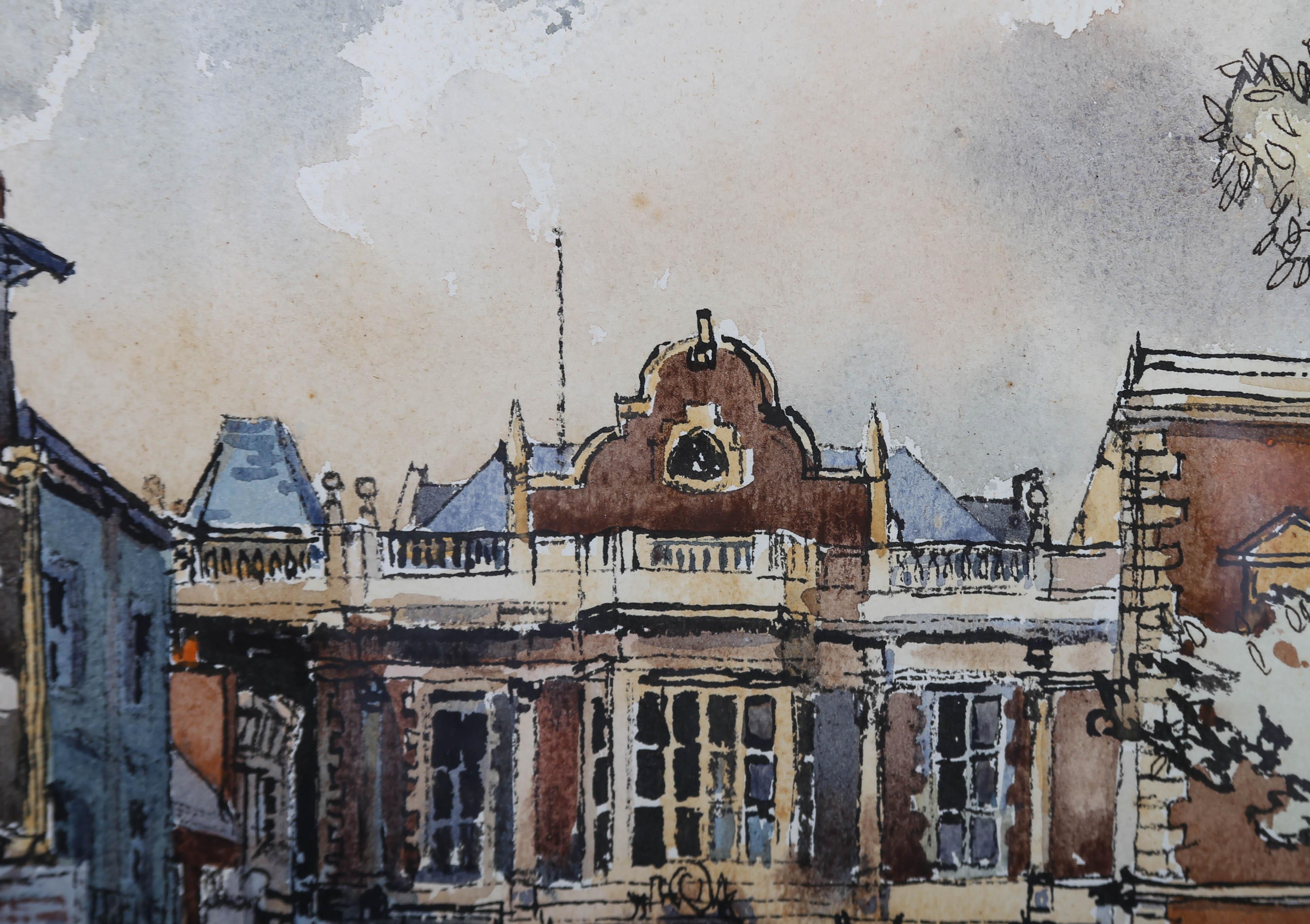 Arthur Sheldon Phillips (1914-2001) - Framed watercolour, A Street Scene For Sale 1