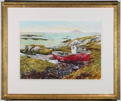 Barry Herniman - Framed Contemporary Watercolour, All Alone