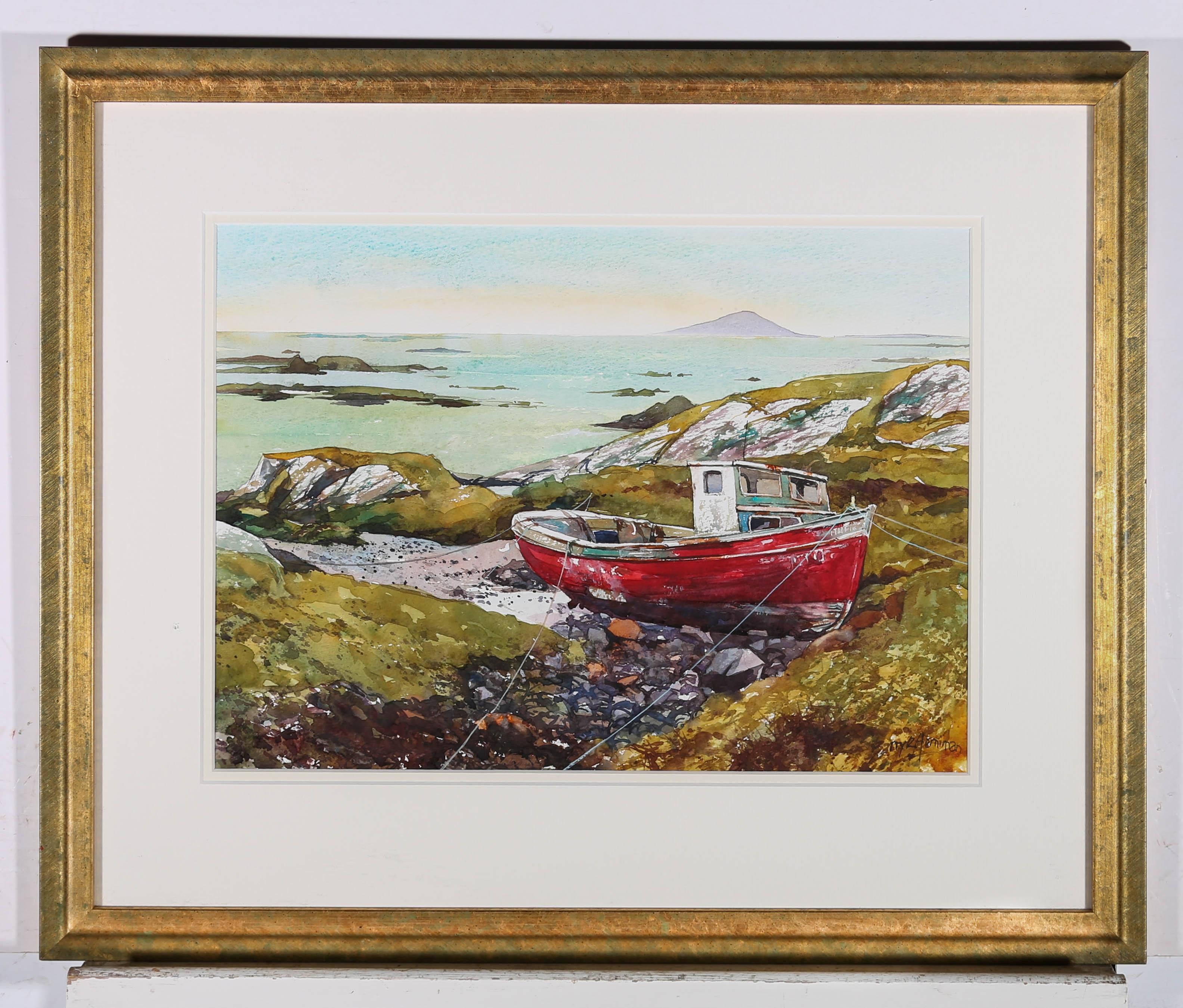Barry Herniman - Framed Contemporary Watercolour, All Alone For Sale 2