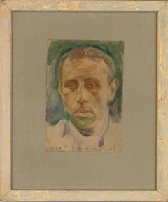 Kurt Haase Jastrow (1885-1958) – 1916 Aquarell, Porträt eines jungen Mannes