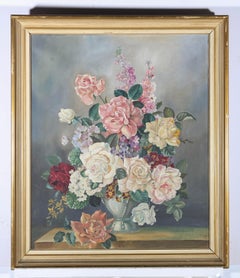 Retro Mid 20th Century Oil - Summer In Bloom