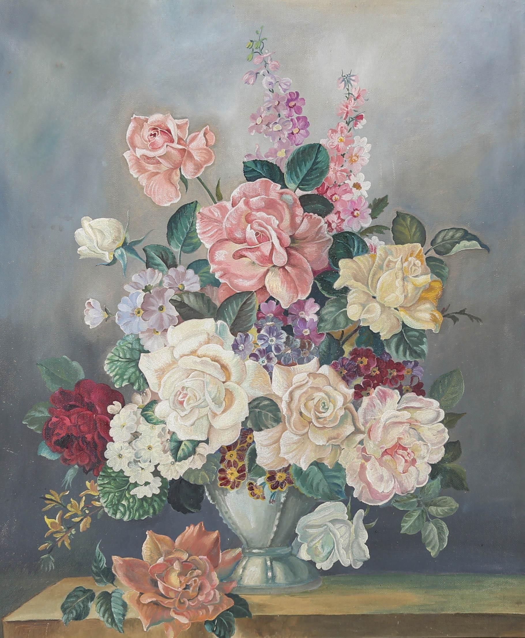 Mid 20th Century Oil - Summer In Bloom - Art by Unknown