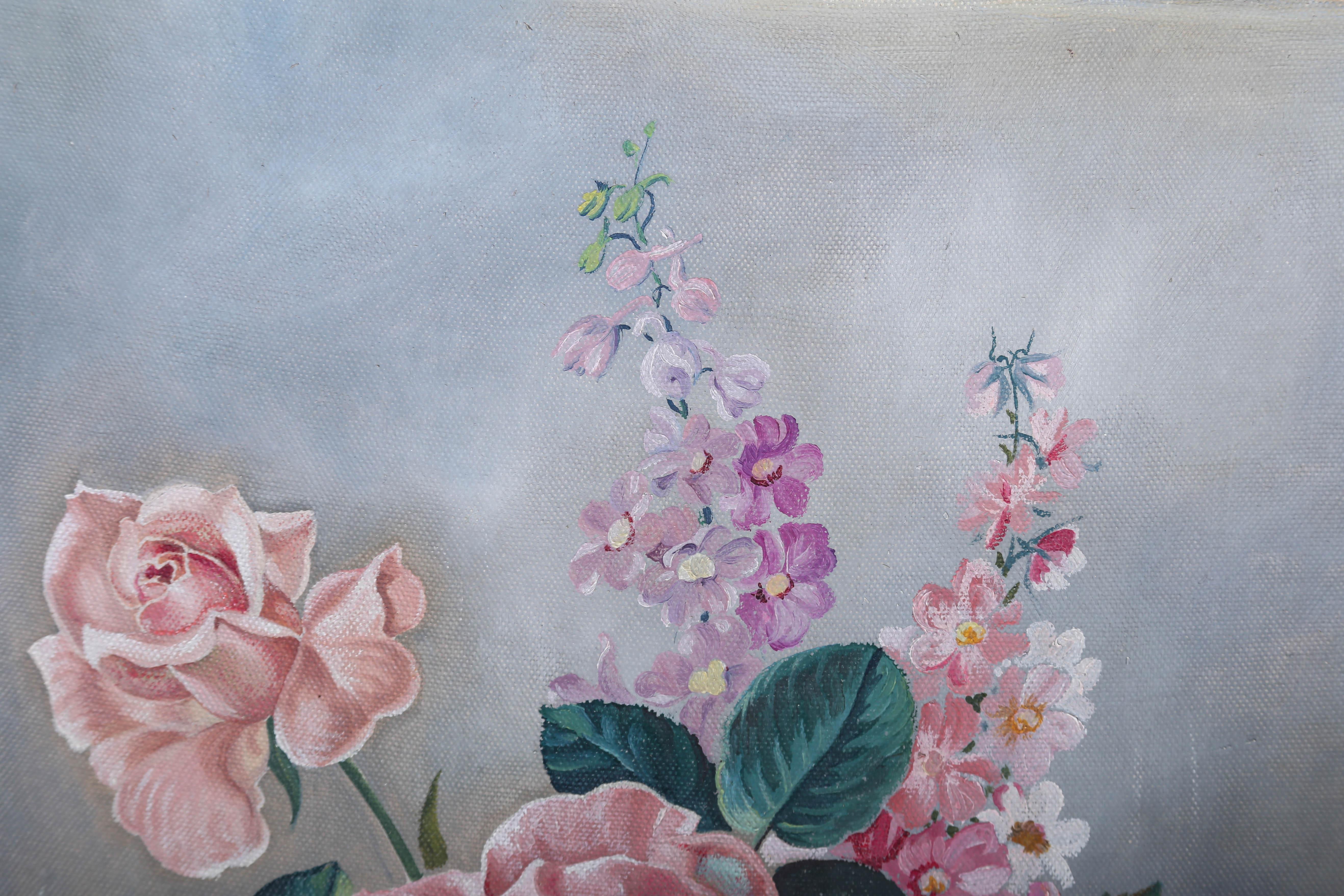 Mid 20th Century Oil - Summer In Bloom For Sale 2