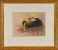 John Scarland (b.1947) - Signed and dated 1991 Watercolour, Stretching Ballerina