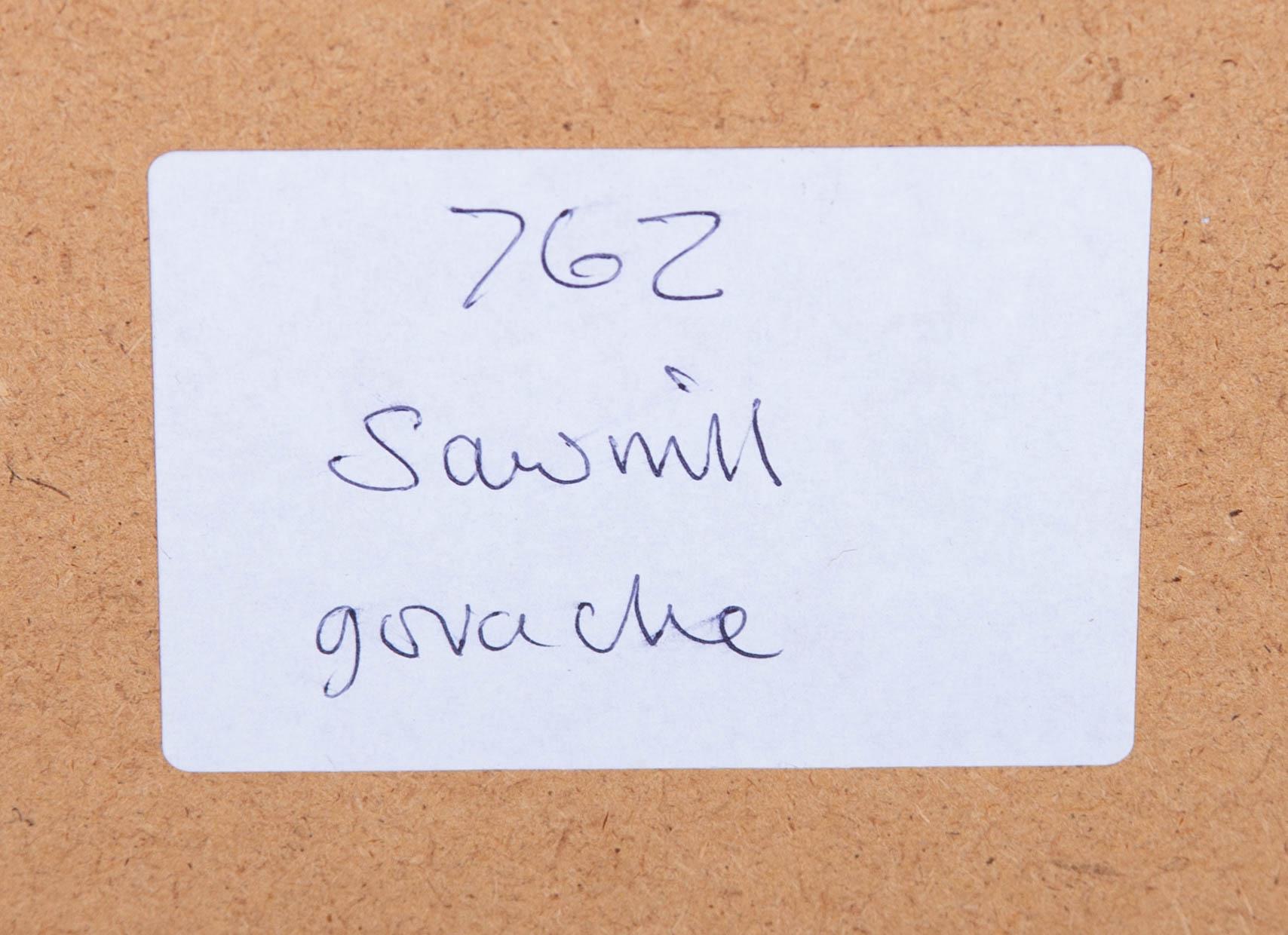 John Scarland (b.1947) - 20th Century Gouache, Sawmill For Sale 2