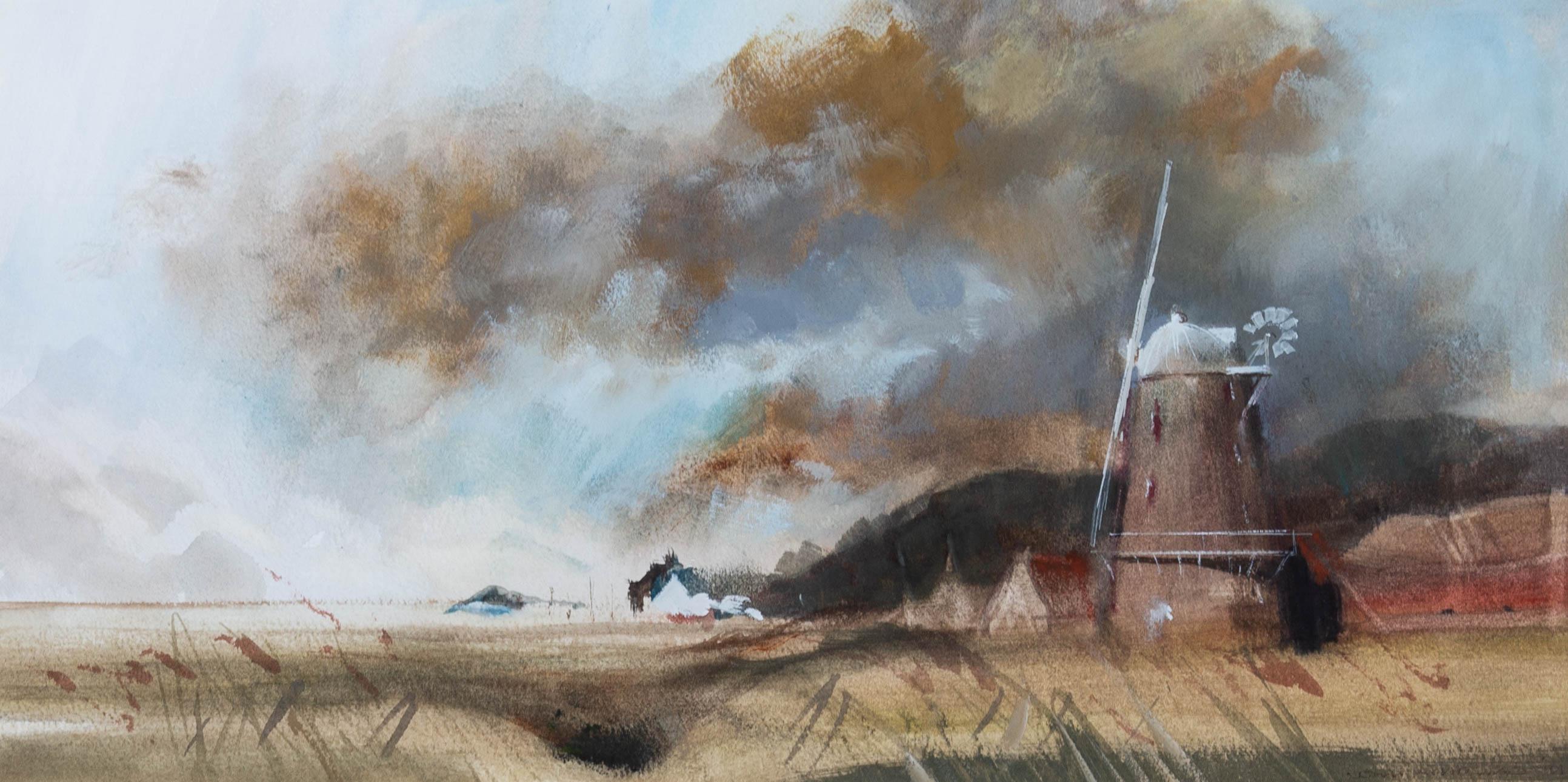John Scarland (n.1947) - 1991 Acuarela, El molino de viento en venta 1
