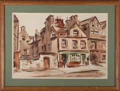 Bedrich Friedrich Feigl (1884-1965) - 1944 Watercolour, Edinburgh High Street