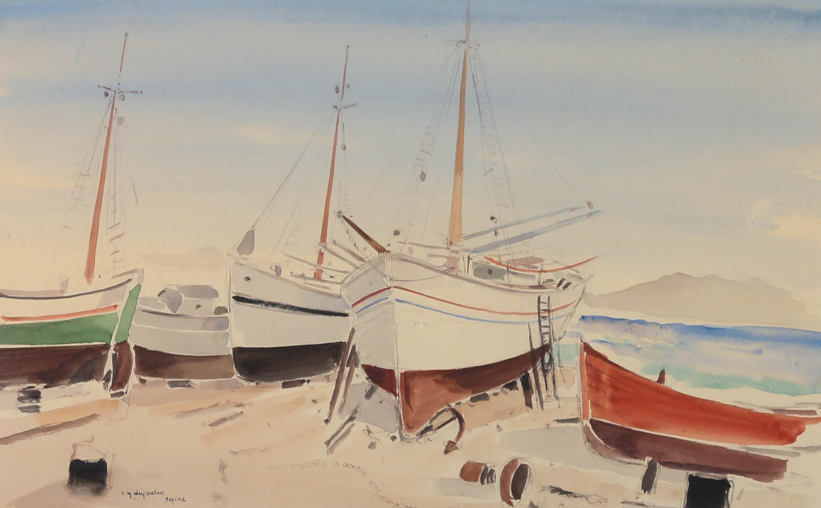 Aquarelle du XXe siècle - Aegina Shore - Art de Unknown