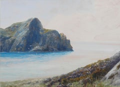 Manner of Frederick Widgery (1861–1942) - 20thC Gouache, Overcast Coastline