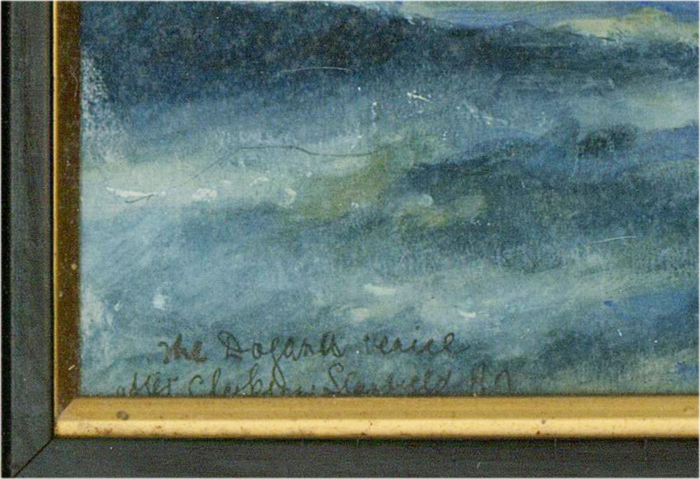 Clifford John E. d'après Clarkson Stanfield - 1920 Aquarelle, The Dogana - Gris Landscape Art par Clifford John E. after Clarkson Stanfield
