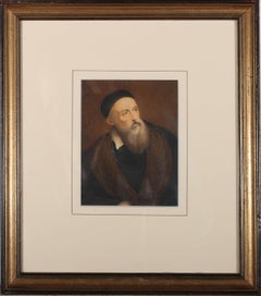 George Dodgson Tomlinson nach Tizian – Aquarell, Selbstporträt, um 1836