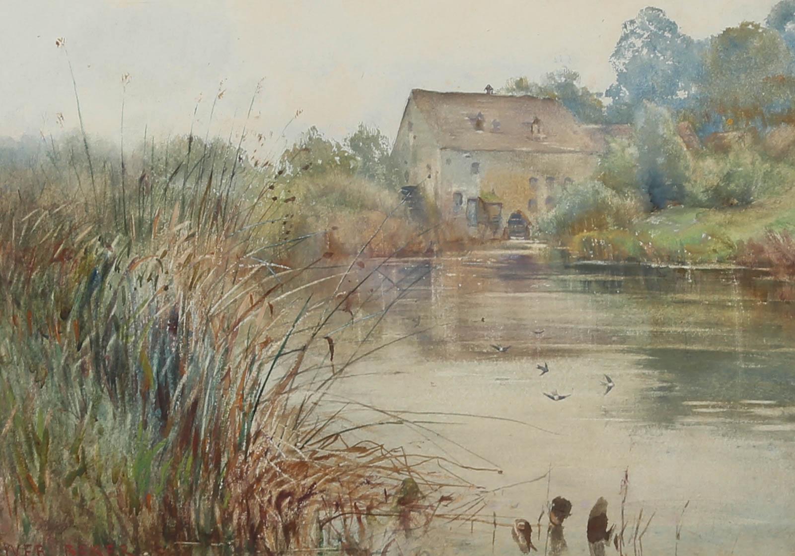 Oliver Baker (1856-1939) - Late 19th Century Watercolour, Afternoon On The River 1