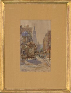 Herbert M. Marshall (1841-1913) - Signed and dated 1885 Watercolour, Busy Street