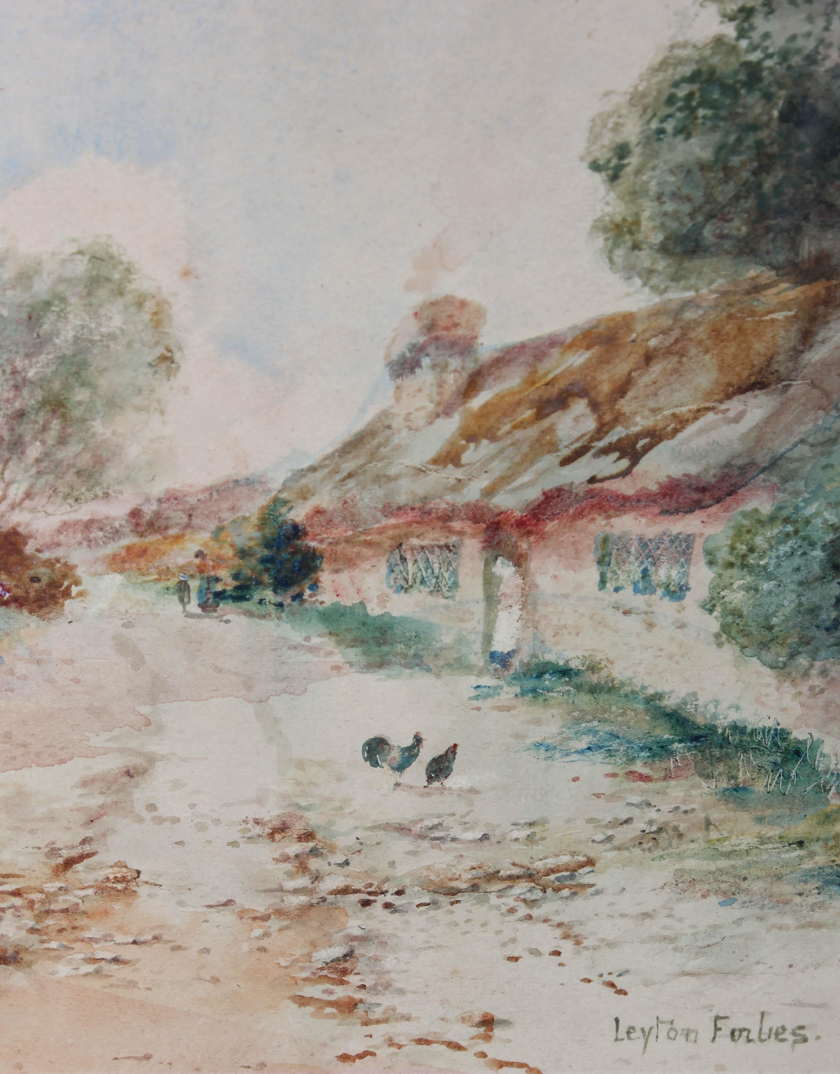 Leyton Forbes (fl.1900-1925) - Signed Watercolour, The Quiet Village For Sale 4