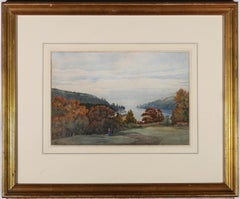 K.K - Framed Mid 19th Century Watercolour, View Over the Estuary