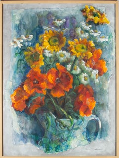 Fiona C. Goldbacher - 20th Century Watercolour, Summer Wildflowers