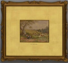 Attrib. Myles Birket Foster RWS (1825-1899) - Watercolour, Little Shepherd