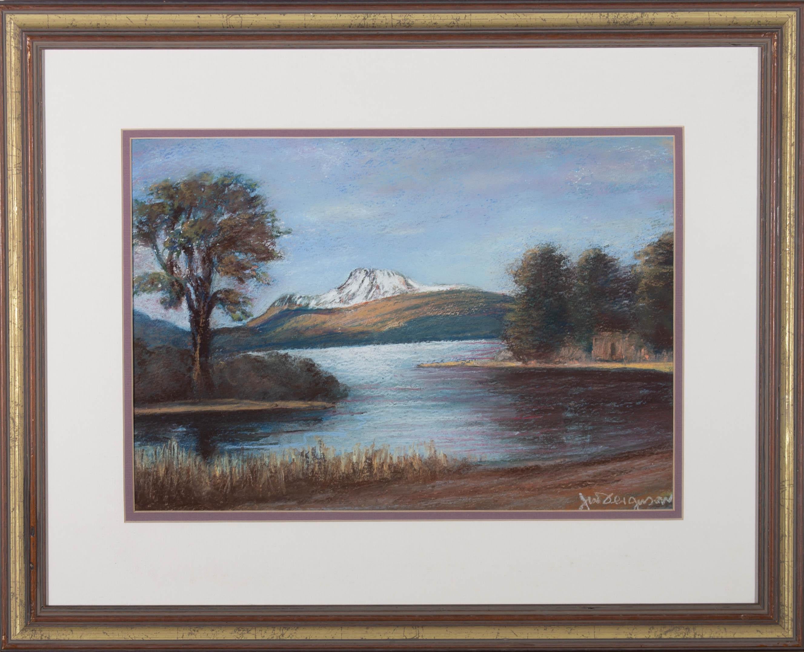 James W. Ferguson (fl.1915-1963) - Pastel del siglo XX, Ben Lomond en invierno
