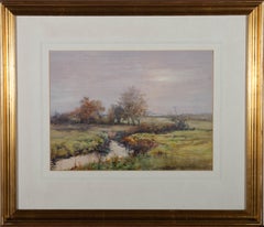 Norman M. Macdermot - Acquerello della metà del XX secolo, Paesaggio di campagna