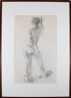 Maureen Binnie (b.1958) - 1991 Graphite Drawing, Stretching Nude