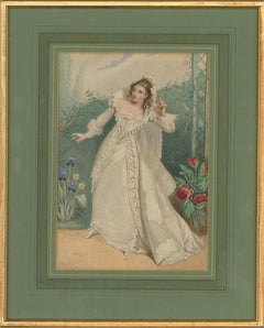 Mid 19th Century Watercolour - Hark!