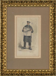 Tito Lessi (1858-1917) - Signed 1881 Watercolour, Morning News