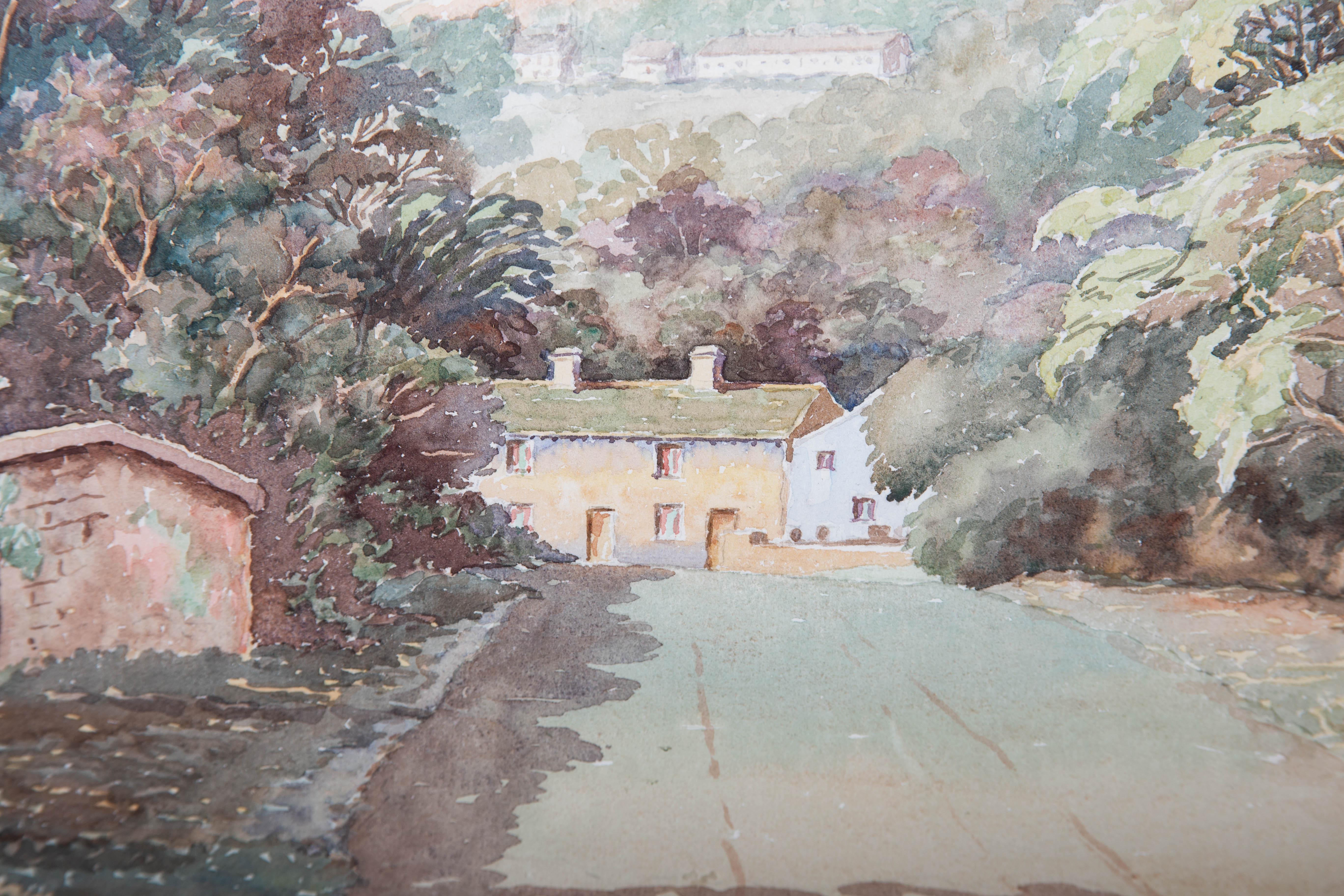 H. Syers - 1973 Watercolour, The Country Road For Sale 3