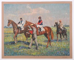 Vintage John Hatfield (b.1933) - Signed Mid 20th Century Pastel, The Start of the Race