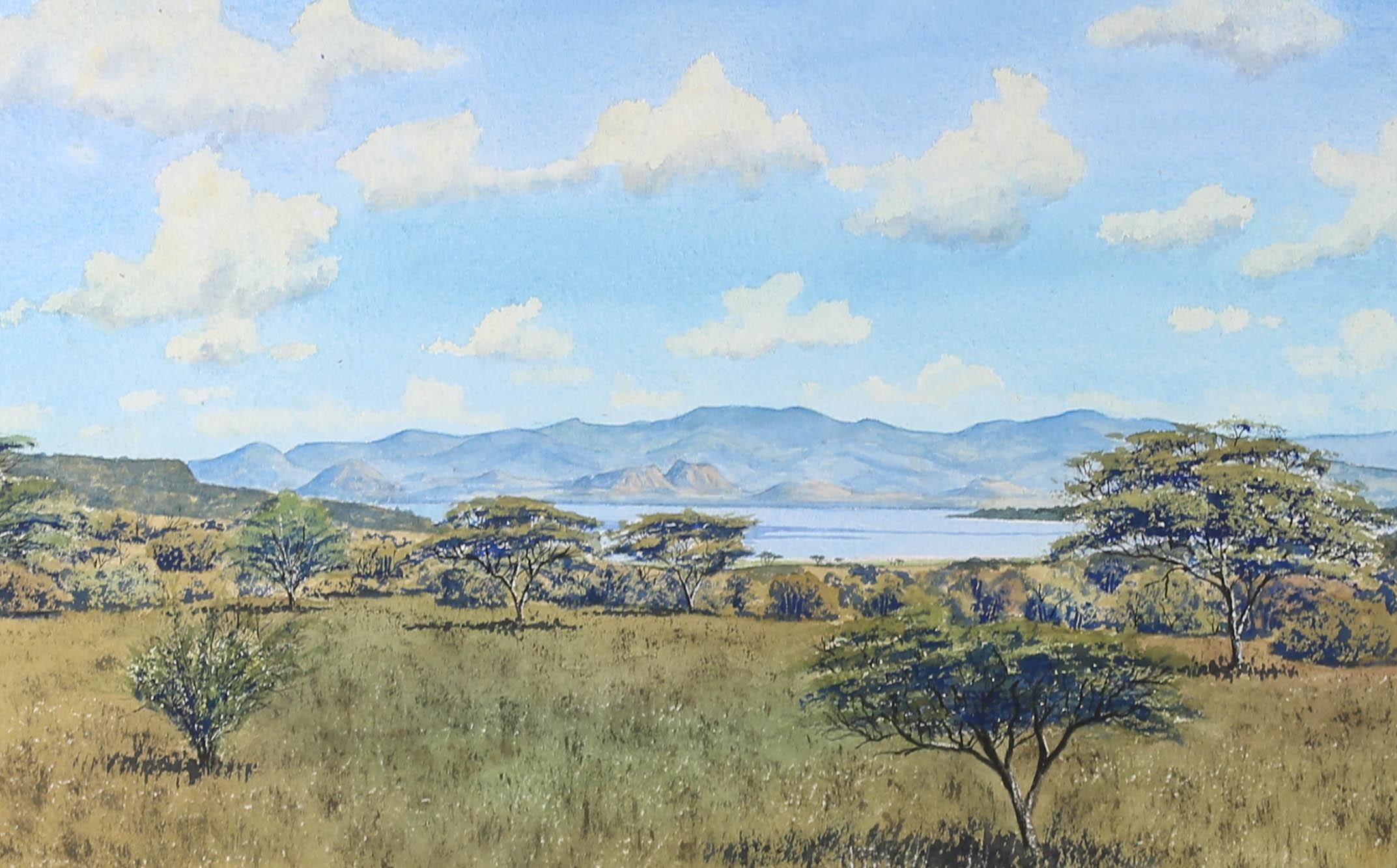 A. R. Swift - 1978 Watercolour, Across The Savannah 1