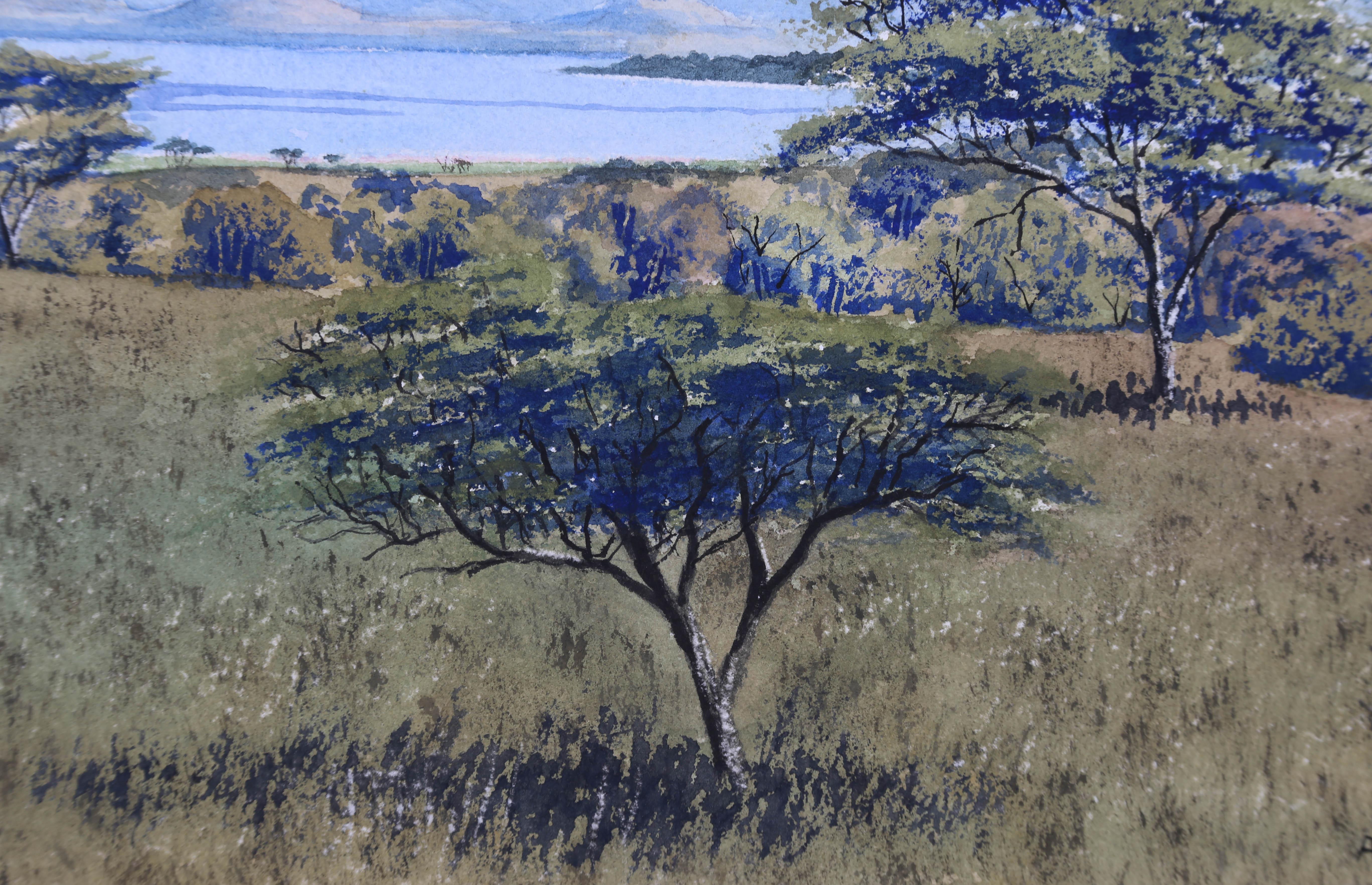 A. R. Swift - 1978 Watercolour, Across The Savannah 4