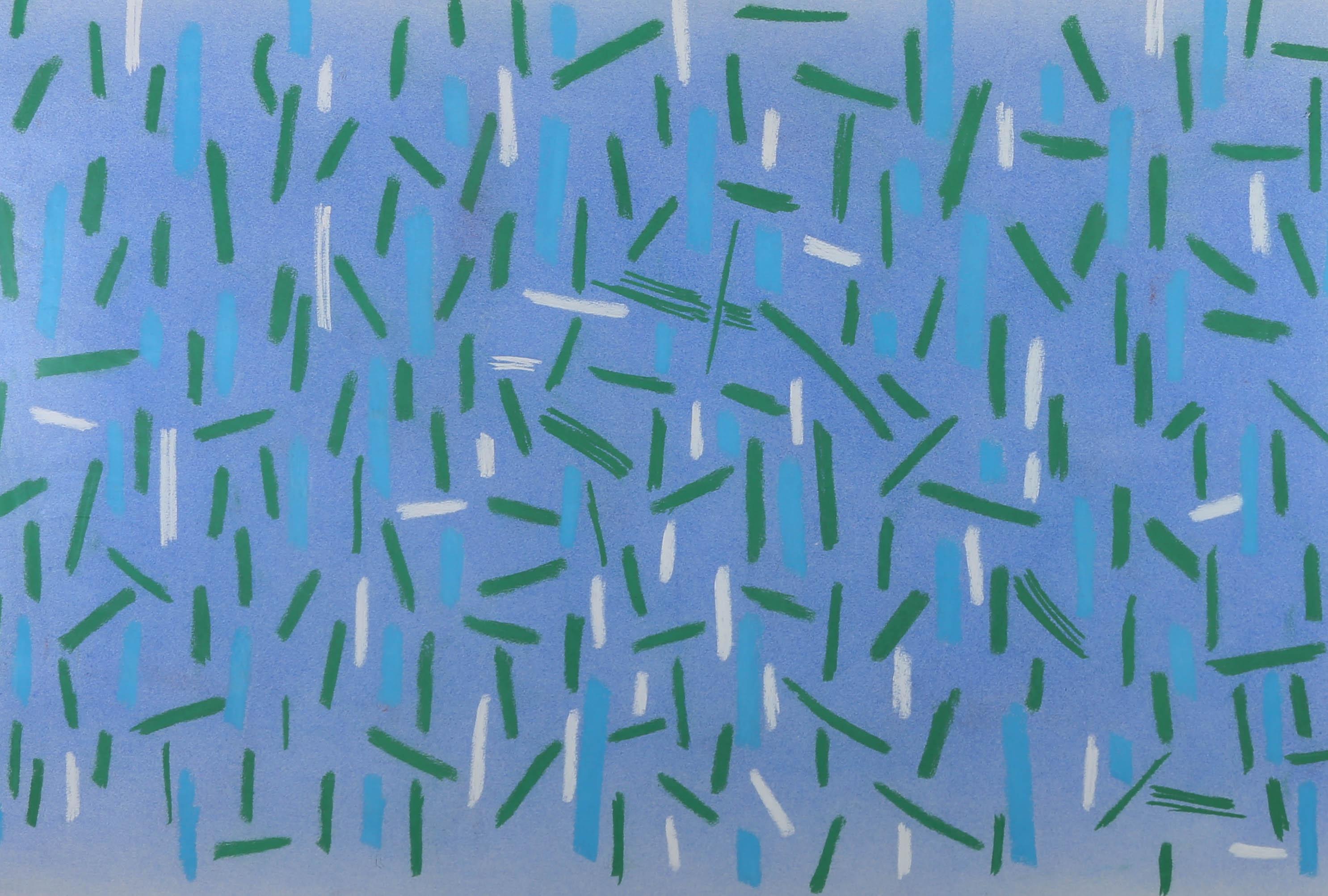 Andrew Southall (geb. 1947) - 1988 Pastell, Abstrakt in Blau im Angebot 1