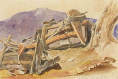 Attrib. Thomas Hartley Cromek (1809-1873) - 1834 Watercolour, Delphi, Greece
