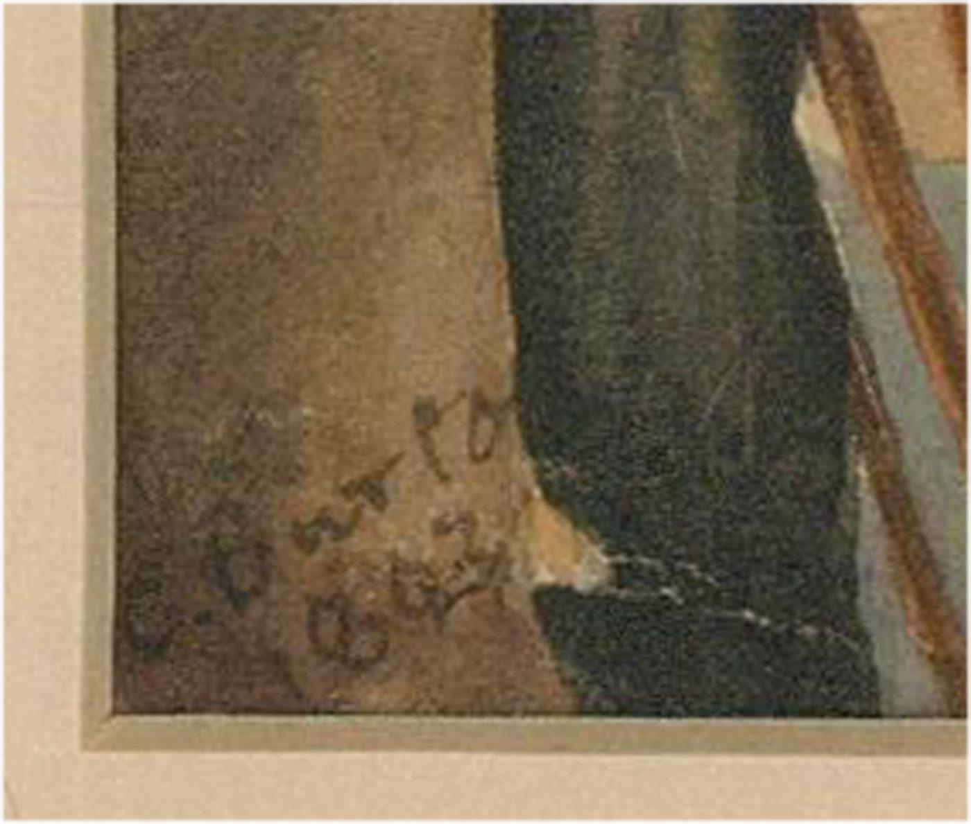 C. Burto - 1893 Watercolour, Blowing Bubbles For Sale 1